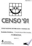 Censo nacional de población y vivienda, 1991: Formosa