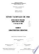 Censos nacionales de 1980: Características educativas