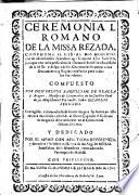 Ceremonial romano de la missa rezada