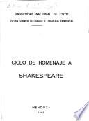 Ciclo de homenaje a Shakespeare