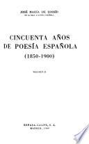 Cincuenta años de poesía española, 1850-1900