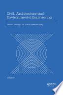 Civil, Architecture and Environmental Engineering Volume 1