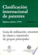 CLASIFICACIÓN INTERNACIONAL DE PATENTES SÉPTIMA EDICIÓN (1999) Volumen 9