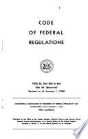Code of Federal Regulations