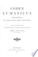Codex Cumanicus Bibliothecae ad templum Divi Marci Venetiarum