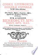 Codex Liturgicus Ecclesiae universae
