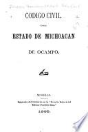 Código civil del estado de Michoacán de Ocampo