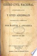 Código civil nacional concordado y leyes adicionales