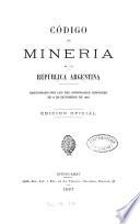 Código de Minería de la República Argentina