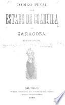 Codigo penal del estado de Coahuila de Zaragoza