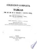 Colección completa de tablas para los usos de la navegación y astronomía naútica