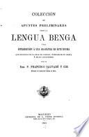 Colección de apuntes preliminares sobre la lengua benga