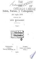 Colección de autos, farsas, y coloquios del siglo XVI