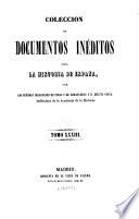 Colección de documentos inéditos para la historia de España
