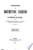 Colección de documentos inéditos para la historia de España