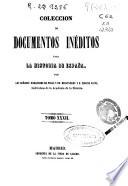 Colección de documentos inéditos para la historia de España