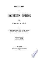 Colección de documentos inéditos para la historia de España