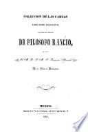 Colección de las cartas sobre bienes eclesiásticos que bajo el título de Filósofo Rancio escribió Francisco Alvarado