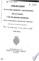 Colección de las Leyes, Decretos y Declaraciones de las Cortes y de los Reales Decretos