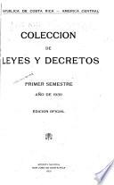 Colección de leyes, decretos, acuerdos y resoluciones