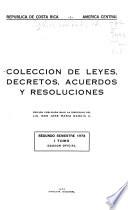 Colección de leyes, decretos, acuerdos y resoluciones