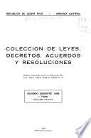Colección de leyes, decretos, acuerdos y resoluciones