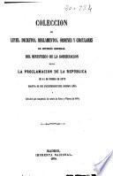 Colección de leyes, decretos, reglamentos, órdenes y circulares de interés general del Ministerio de la Gobernación