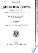 Colección de leyes, decretos y ordenes
