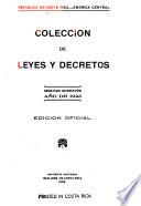 Coleccion de leyes y decretos