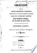 Coleccion de los decretos y ordenes