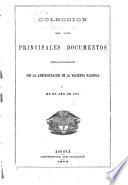 Colección de los principales documentos relacionados con la administración de la hacienda nacional ...
