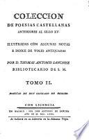 Coleccion de poesias castellanas anteriores al siglo XV