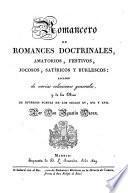 Coleccion de Romances Castellanos, anteriores el Siglo 18