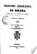 Coleccion Legislativa De Espana 1850