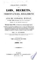 Collection complète des lois, décrets d'intérét général, traités interanationaux, arrêtés, circulaires, instructions, etc
