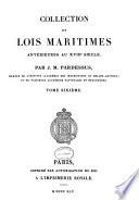 Collection de lois maritimes