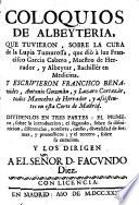 Coloquios de albeytería que tuvieron, sobre la cura de la lupia tumorossa