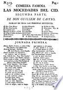 Comedia Famosa. Las Mocedades Del Cid