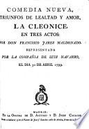 Comedia nueva. Triunfos de Lealtad y amor, etc