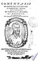 Comentarii di Gabriello Symeoni fiorentino sopra alla tetrarchia di Vinegia, di Milano, di Mantoua, et di Ferrara ...