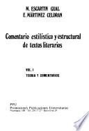 Comentario estilístico y estructural de textos literarios