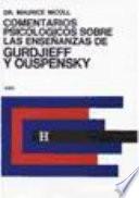 Comentarios Psicológicos Sobre las Enseñanzas de Gurdjieff y Ouspensky. Tomo 5o