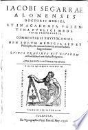 Commentarii physiologici ... Quibus praefixus est eiusdem auctoris libellus de artis mediciae prolegomenis
