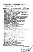 Common Lives, Lesbian Lives