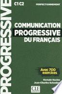 Communication progressive du français C1 C2 perfectionnement