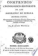 Compendio cronologico-historico de los soberanos de Europa ...