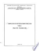 Compilación de estudios sobre población: Mayo 1991-noviembre 1992