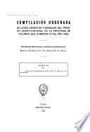 Compilación ordenada de leyes, decretos y mensajes del periodo constitucional de la Provincia de Tucumán