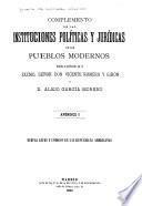Complemento de las instituciones políticas y jurídicas de los pueblos modernos