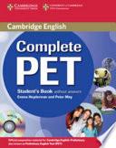 Complete PET Student's Book Without Answers with CD-ROM